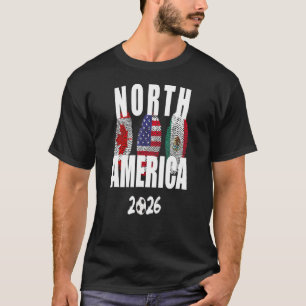 北米2026 Canada Usaメキシコサッカー Tシャツ