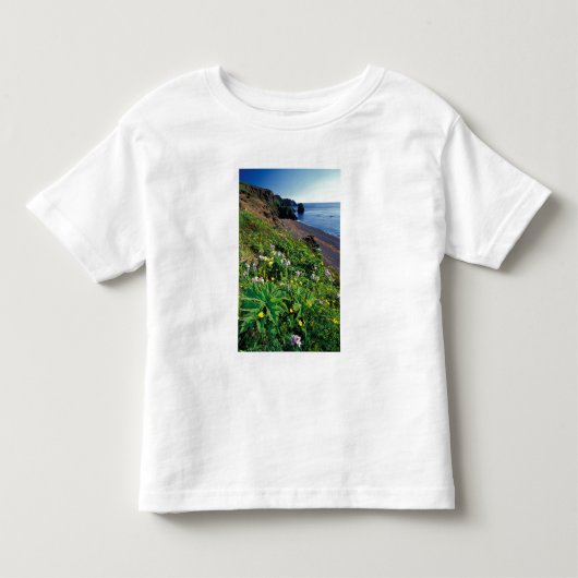 北米,アメリカ,アラスカ州,セミディ諸島,野生の花 トドラーTシャツ (正面)