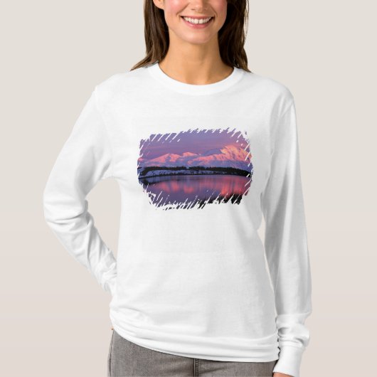 北米,アメリカ,アラスカ州,デナリ国立公園,マッキンリー山 Tシャツ (正面)