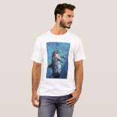 北米,アメリカ,ハワイ。イルカ Tシャツ (正面フル)