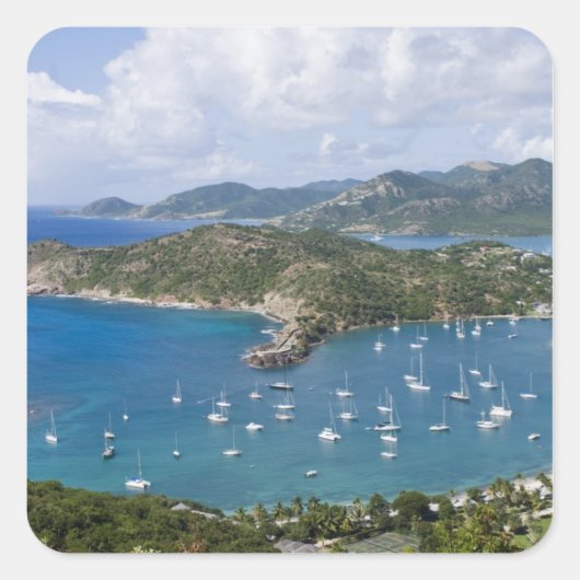 北米、アンテカリブのィグア。英語 スクエアシール (正面)