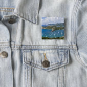 北米、アンテカリブのィグア。英語 缶バッジ (インサイチュ)