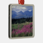 北米、カナダ、ユーコン。マキバサ開花 メタルオーナメント (右)