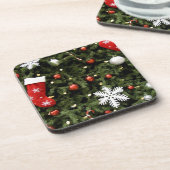 北米.ツリー上のクリスマスの装飾。2 コースター (左側)