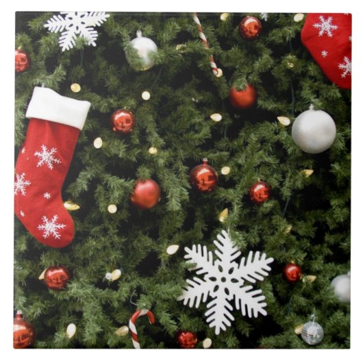 北米.ツリー上のクリスマスの装飾。2 タイル (正面)