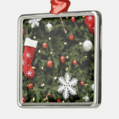 北米.ツリー上のクリスマスの装飾。2 メタルオーナメント (左)