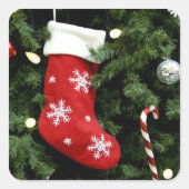 北米.ツリー上のクリスマスの装飾。3 スクエアシール (正面)