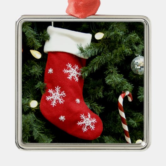 北米.ツリー上のクリスマスの装飾。3 メタルオーナメント (正面)