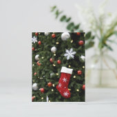 北米。ツリー上のクリスマスの装飾。5 シーズンポストカード (スタンド正面)