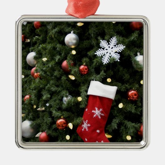 北米。ツリー上のクリスマスの装飾。5 メタルオーナメント (正面)