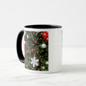北米。ツリー上のクリスマス飾り。2 マグカップ (正面左)