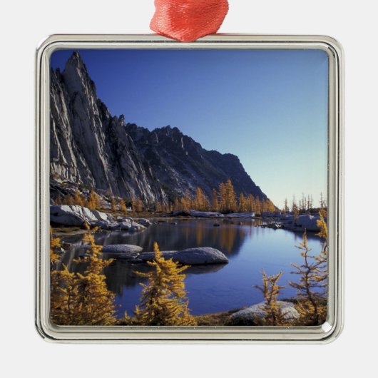 北米，米国，ワシントン，エンチャントメント メタルオーナメント (正面)