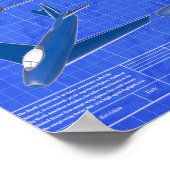 北米F-86サベルの設計図 ポスター (角)