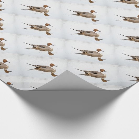 北素晴らしのアヒルの反射 ラッピングペーパー (角)