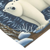 北素晴らしの白い熊 ショートテーブルランナー (コーナー)