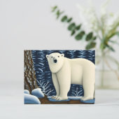 北素晴らしの白い熊 ポストカード (スタンド正面)