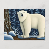 北素晴らしの白い熊 ポストカード (正面)