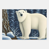 北素晴らしの白い熊 ラッピングペーパーシート (正面2)