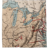 北素晴らし米の湖マップ シャワーカーテン (正面)