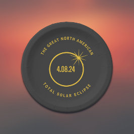 北素晴らし米太陽の皆既食04.08.24 ペーパープレート