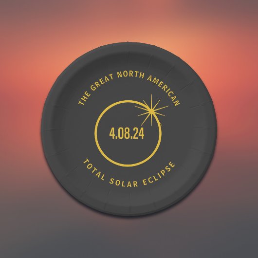 北素晴らし米太陽の皆既食04.08.24 ペーパープレート
