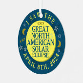 北素晴らし米太陽の食2024年4月8日 メタルオーナメント (正面左)