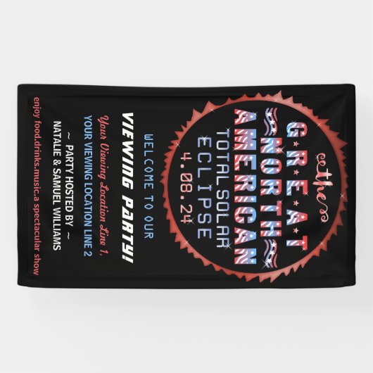 北素晴らし米太陽のEclipse表示パーティー 横断幕 (横)