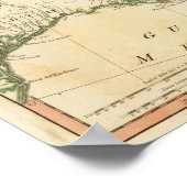 北統一されたアメリカ州地図 ポスター (角)