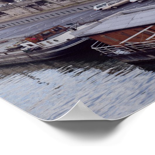 北西からのオルセー美術館の眺め ポスター (角)