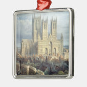 北西からのリンカーンのカテドラル、c.1850 メタルオーナメント (左)