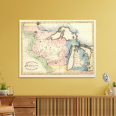 北西とミシガンの領土 キャンバスプリント (インサイチュ (リビング))