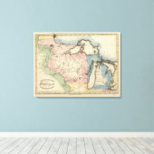 北西とミシガンの領土 キャンバスプリント (インサイチュ (ウッドフロア))