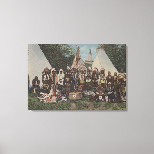 北西のインディアンで捕虜のワウ戦前 キャンバスプリント (正面)