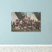 北西のインディアンで捕虜のワウ戦前 キャンバスプリント (インサイチュ (ウッドフロア))