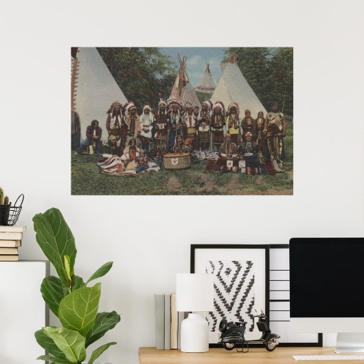北西のインディアンで捕虜のワウ戦前 ポスター (ホームオフィス)