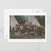 北西のインディアンで捕虜のワウ戦前 ポストカード (正面/裏面)