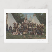 北西のインディアンで捕虜のワウ戦前 ポストカード (正面)