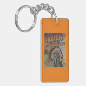 北西のインディアン-インディアンの酋長及びテント小屋 キーホルダー (正面左)