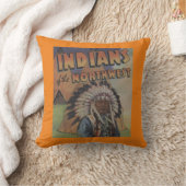 北西のインディアン-インディアンの酋長及びテント小屋 クッション (ブランケット)