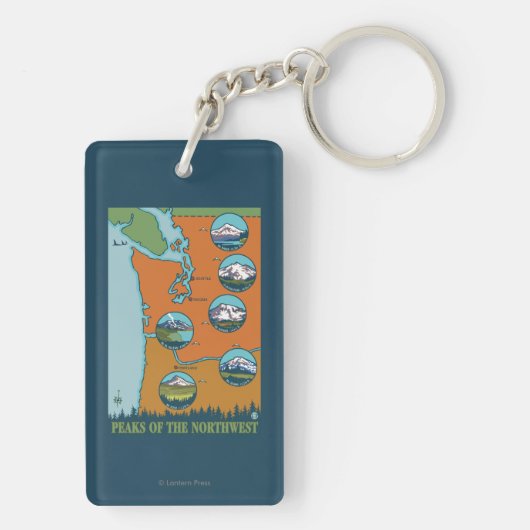 北西のピーク- 5つの山 キーホルダー (裏面)
