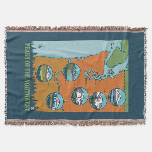 北西のピーク- 5つの山 スローブランケット (正面)