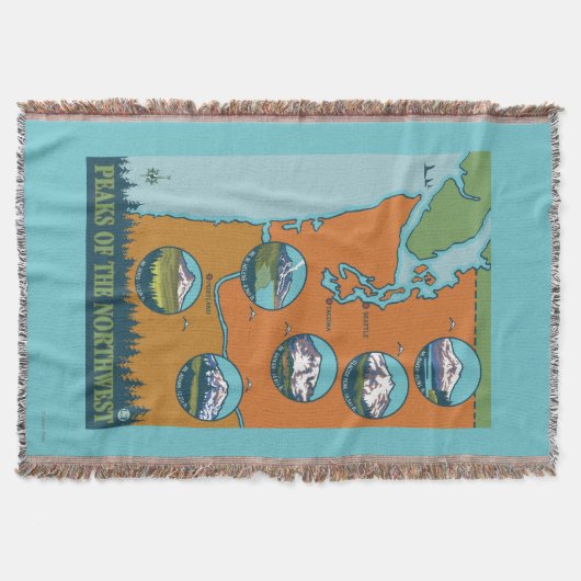 北西のピーク- 5つの山 スローブランケット (正面)