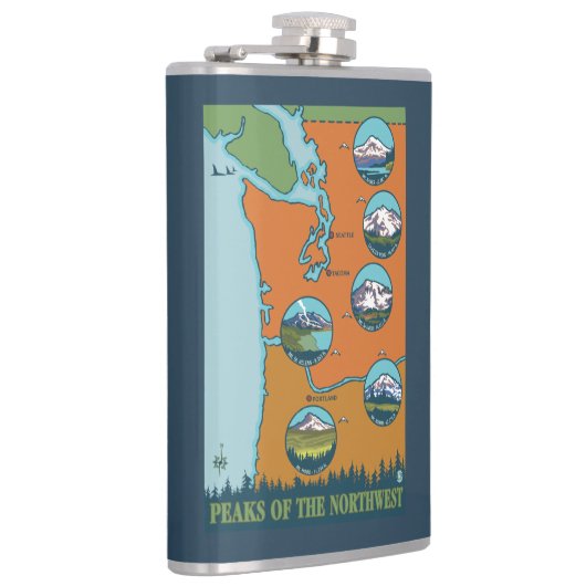 北西のピーク- 5つの山 フラスク (右)