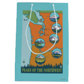 北西のピーク- 5つの山 ミディアムペーパーバッグ (裏面)