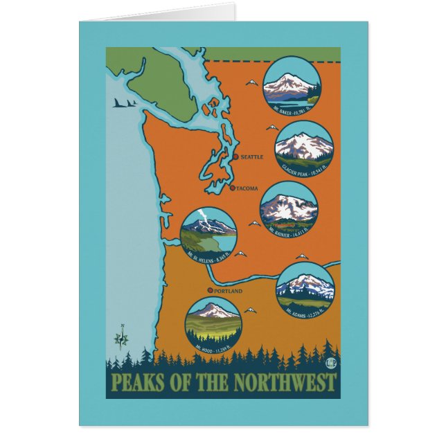 北西のピーク – 5山違う々 (正面)