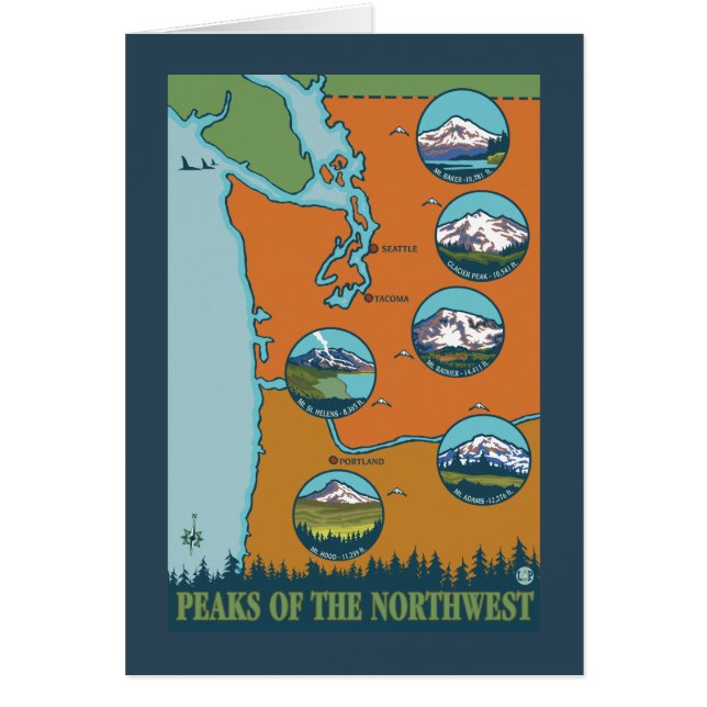 北西のピーク – 5山違う々 (正面)