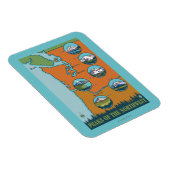 北西のピーク – 5山違う々 マグネット (右側)