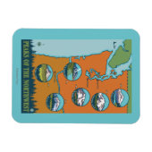 北西のピーク – 5山違う々 マグネット (横)