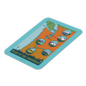 北西のピーク – 5山違う々 マグネット (左側)