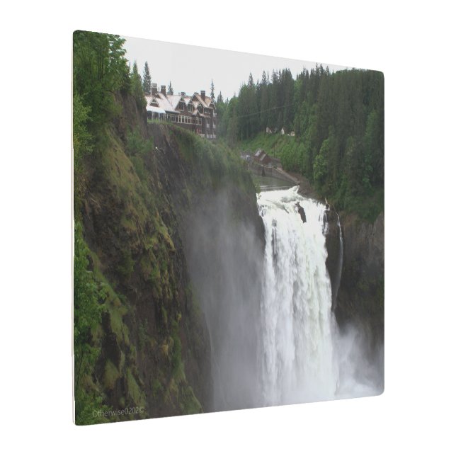 北西の滝、スノクアルト メタルプリント (アングル)